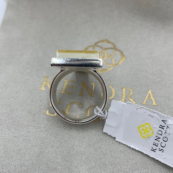 Kendra Scott Collins Abalone Cocktail Ring Size 7 - Picture 5 of 9